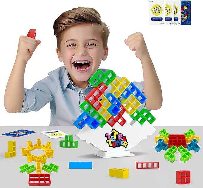 Tetra Stacking Tower Game Set - CRIMARA