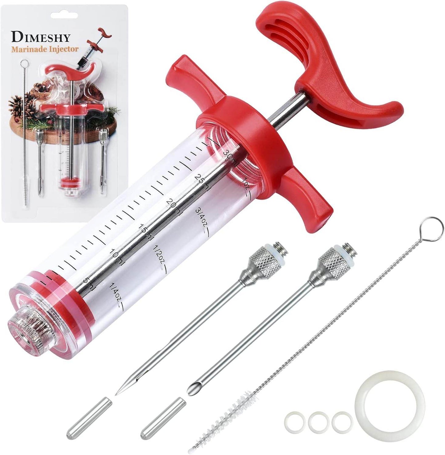 Meat Injection Stainless Steel - BBQ Meat Marinade Flavor Seasoning Injector Needle - CRIMARA