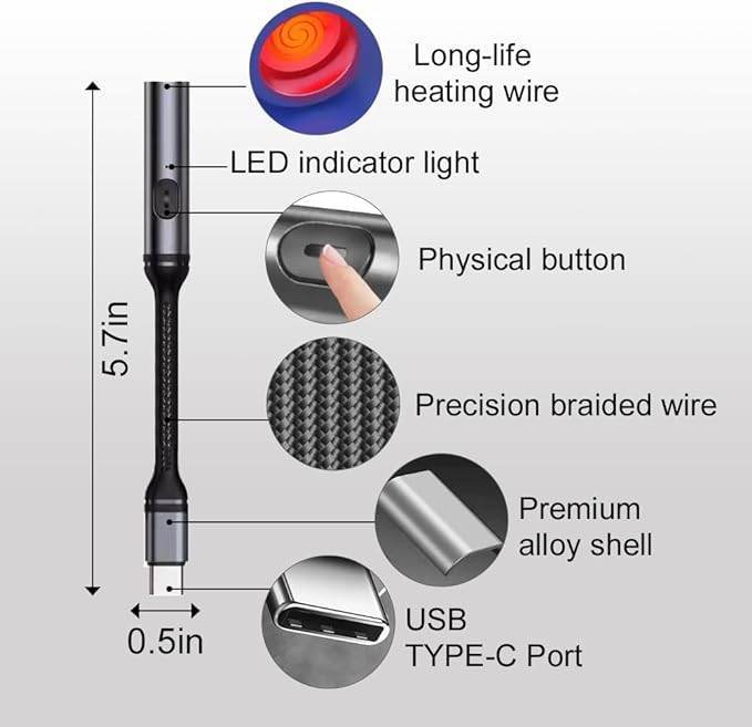 USB Type C Electric Lighter - CRIMARA