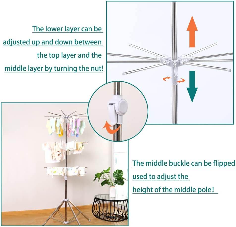 360° Clothes Drying Rack Foldable - CRIMARA