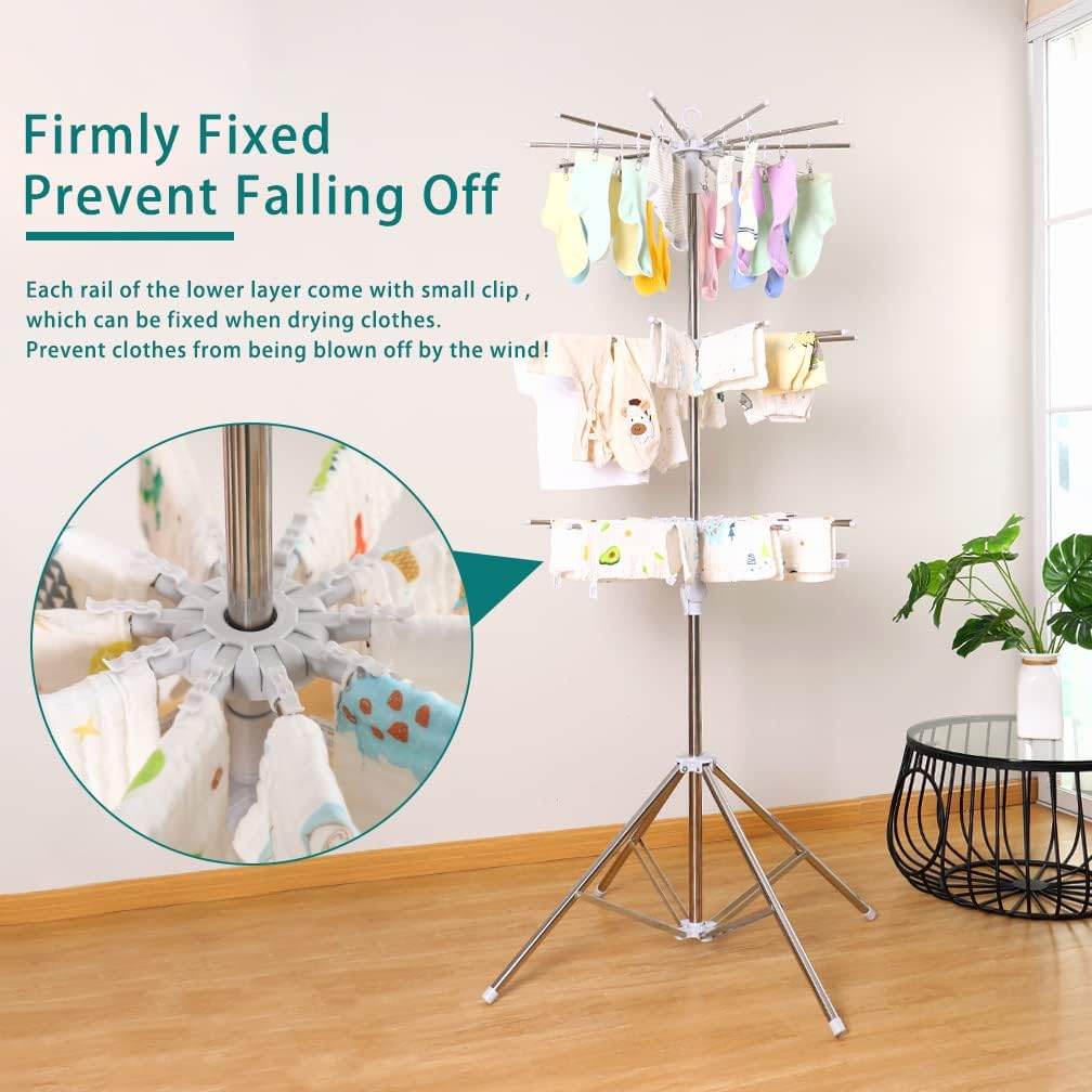 360° Clothes Drying Rack Foldable - CRIMARA