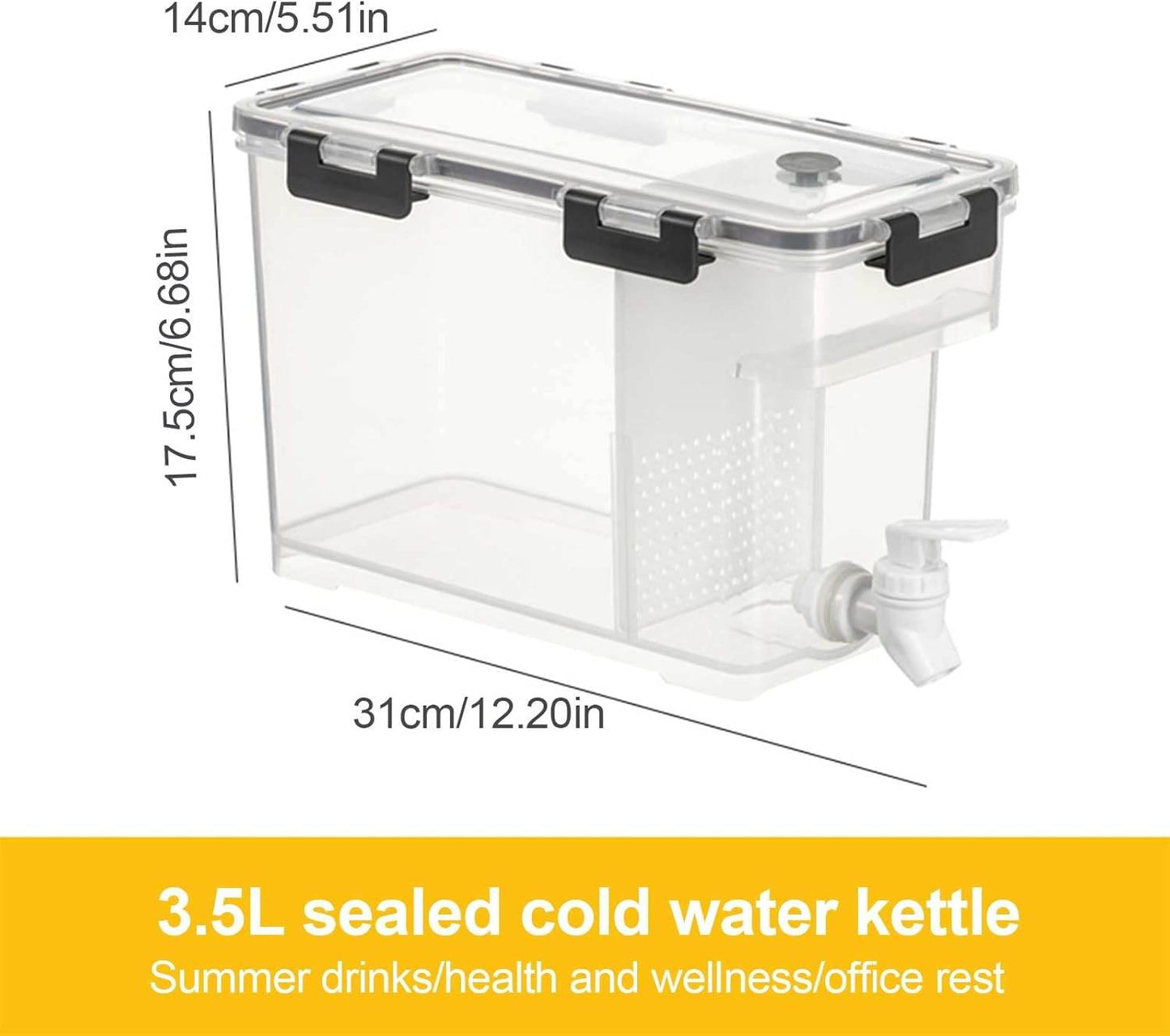 Fridge Water Cooler with Faucet - 3.5L - CRIMARA