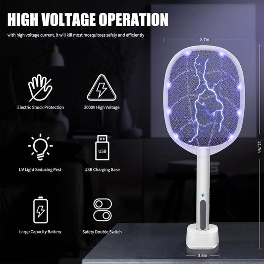 2-in-1 Electric Bug Zapper Racket - CRIMARA