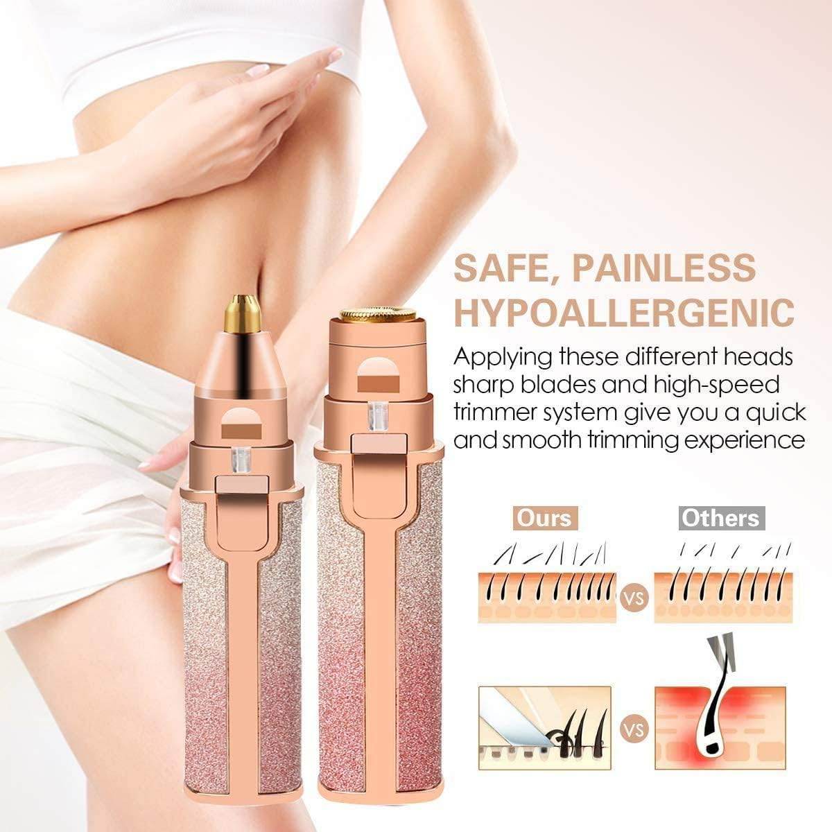 2 In 1 Rechargeable Electric Eyebrow Trimmer + Body Facial Hair Removal - CRIMARA