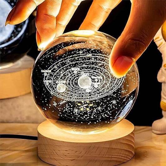 3D Planet Crystal Ball Night Lamp - CRIMARA