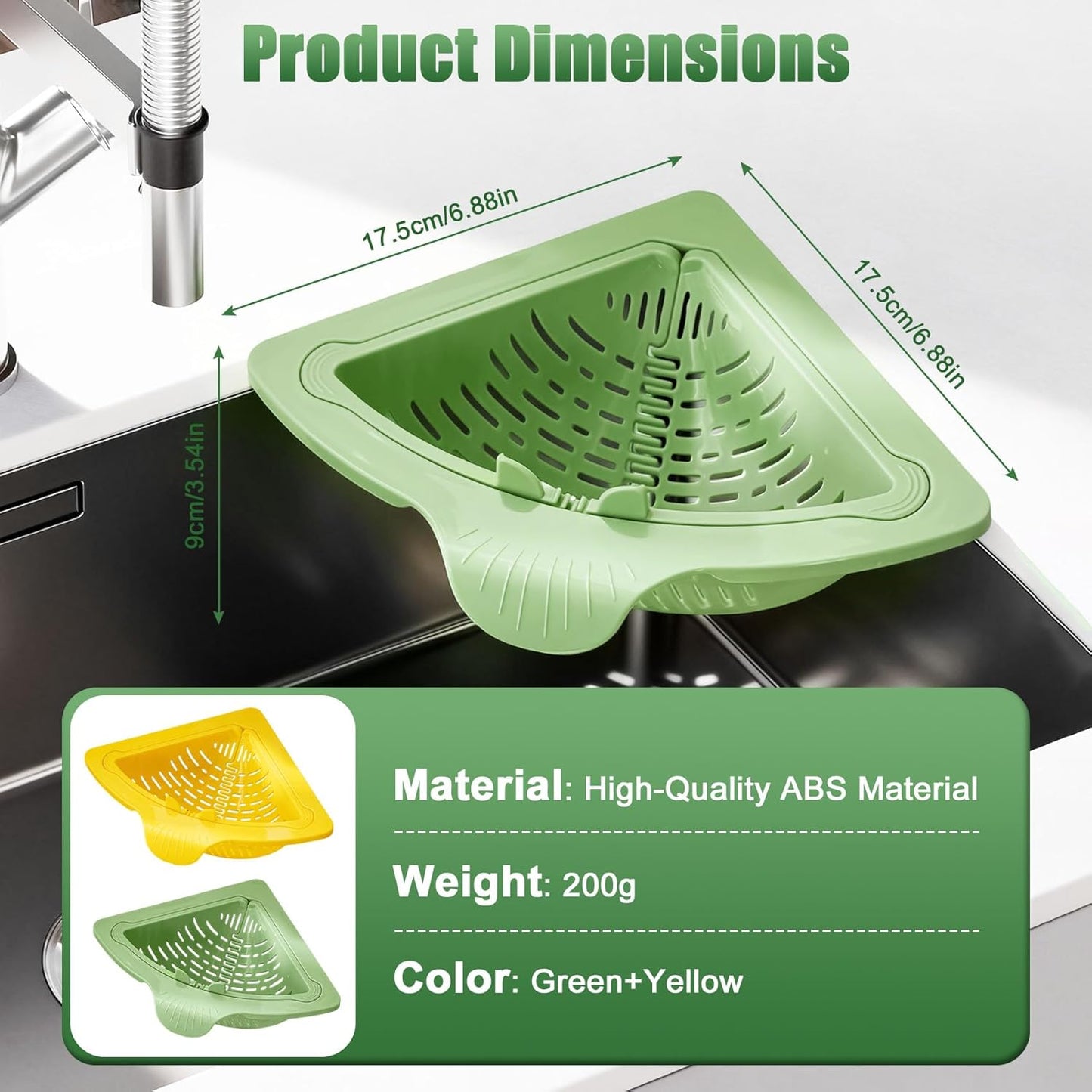 corner sink organizer with magnetic hold