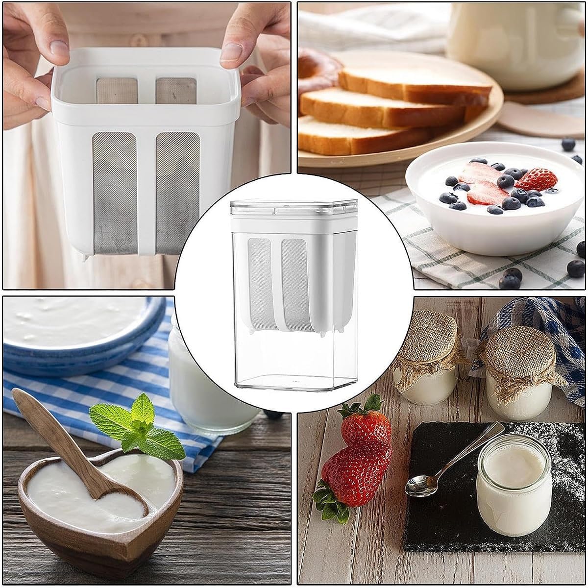 homemade Greek yogurt strainer