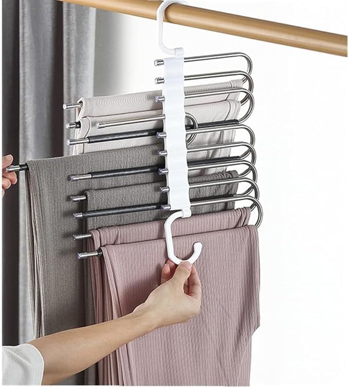 horizontal pants hanger for wardrobe organization