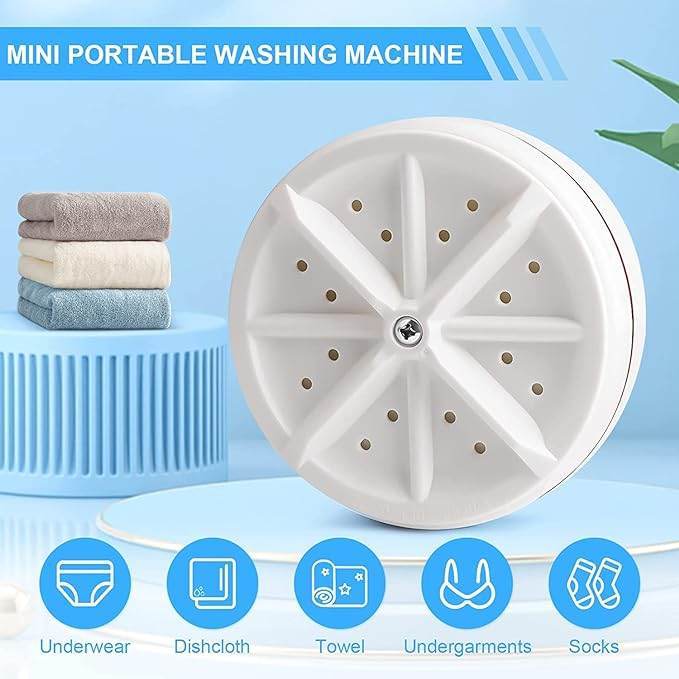 USB-Powered Mini Portable Washing Machine: Perfect for Travel, College, and Small Spaces - CRIMARA