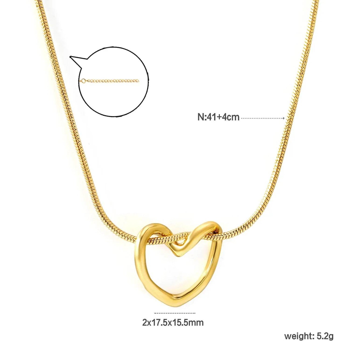 Elegant Heart Pendant Necklace - CRIMARA