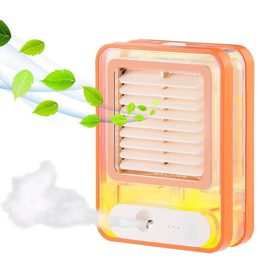 Mini USB Fan with Mist Spray & LED Light - CRIMARA