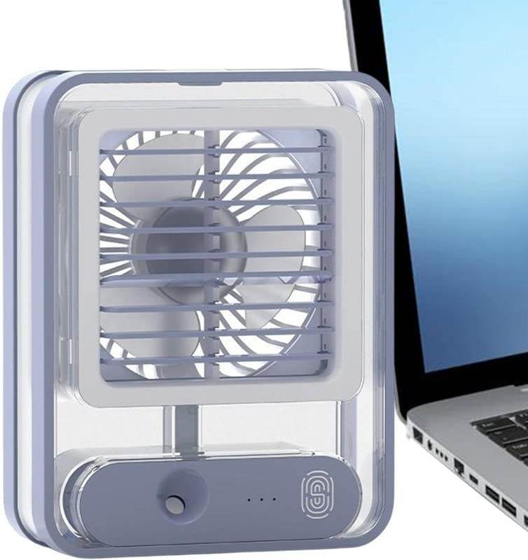 Mini USB Fan with Mist Spray & LED Light - CRIMARA