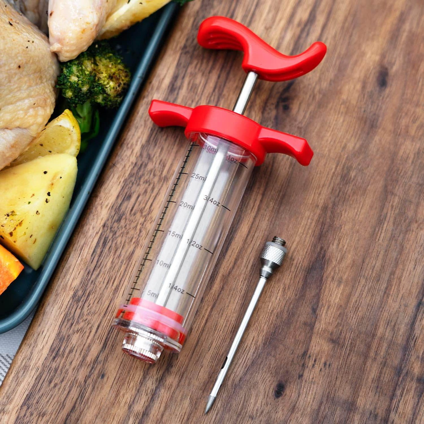 Meat Injection Stainless Steel - BBQ Meat Marinade Flavor Seasoning Injector Needle - CRIMARA