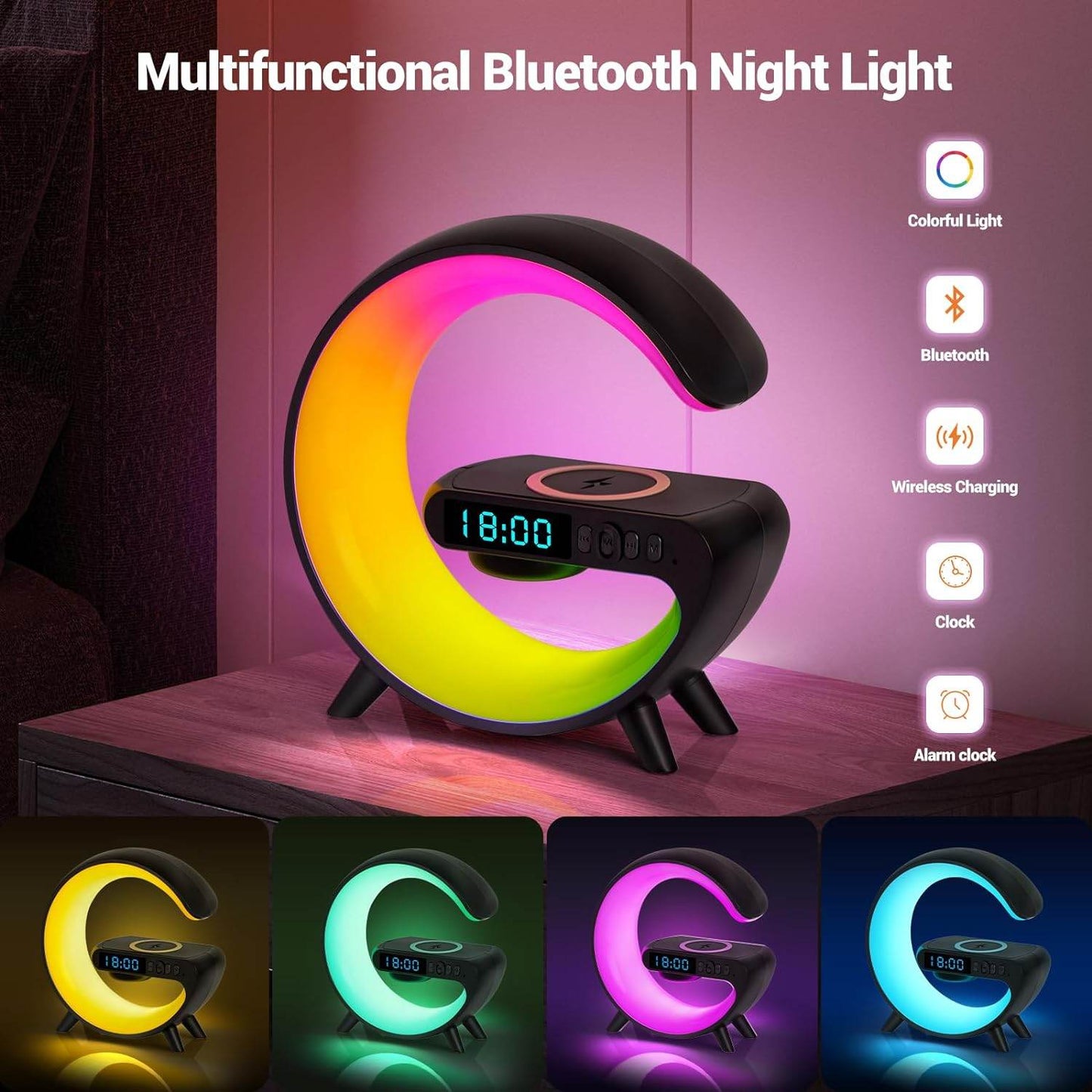 Bluetooth Speaker Lamp Charger: G-Type Shape - CRIMARA
