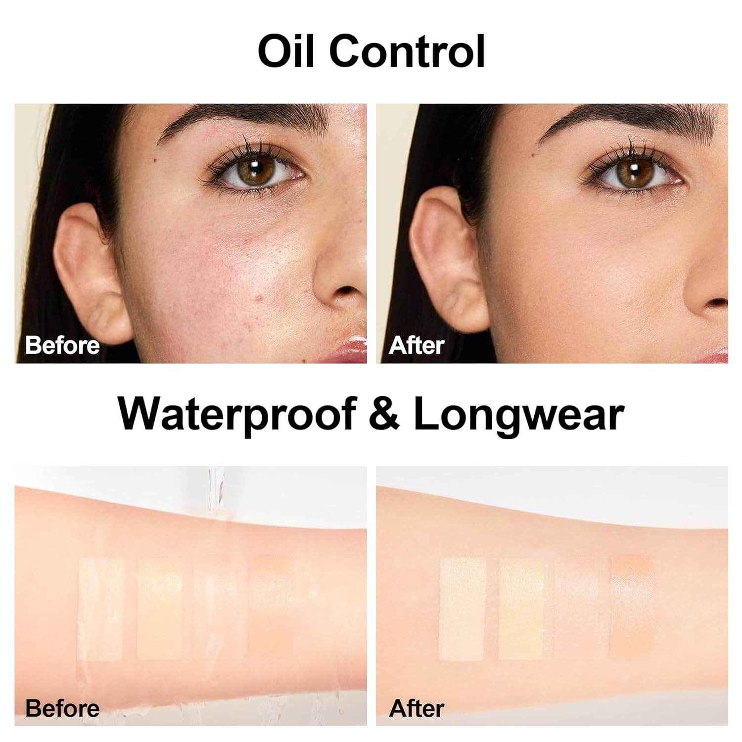 FV Waterproof Liquid Foundation with Matte Finish, Lightweight, Oil-Free, Natural Look Makeup for Combination & Oily Skin, Light to Medium Coverage - CRIMARA