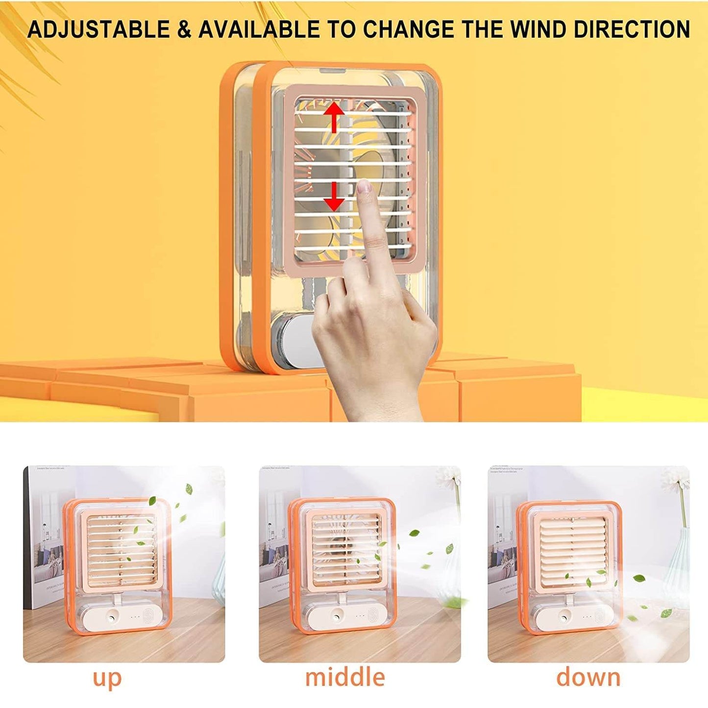 Mini USB Fan with Mist Spray & LED Light - CRIMARA