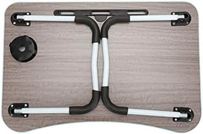 Laptop Table - Bed Desk Stand with Foldable Legs & Cup Slot - CRIMARA