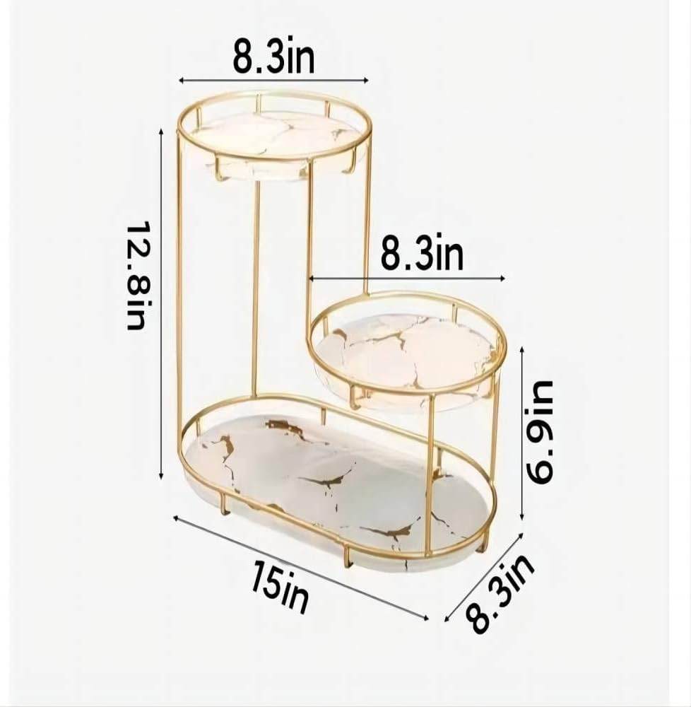 3-Tier Storage Tray for Makeup, Toiletries, & Home Decor - CRIMARA