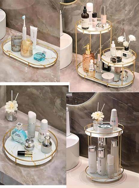 3-Tier Storage Tray for Makeup, Toiletries, & Home Decor - CRIMARA