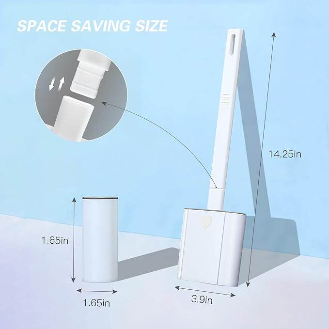 Deep-Cleaning Silicone Toilet Brush and Holder Set for Bathroom - CRIMARA