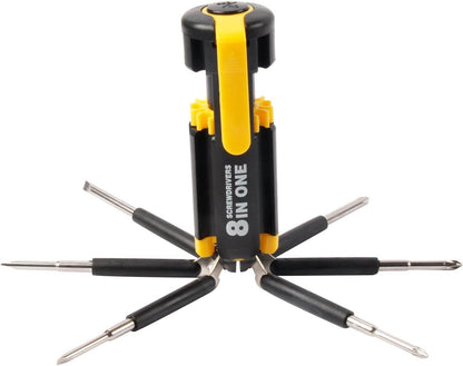 8 in 1 Screw driver with Flashlight - CRIMARA