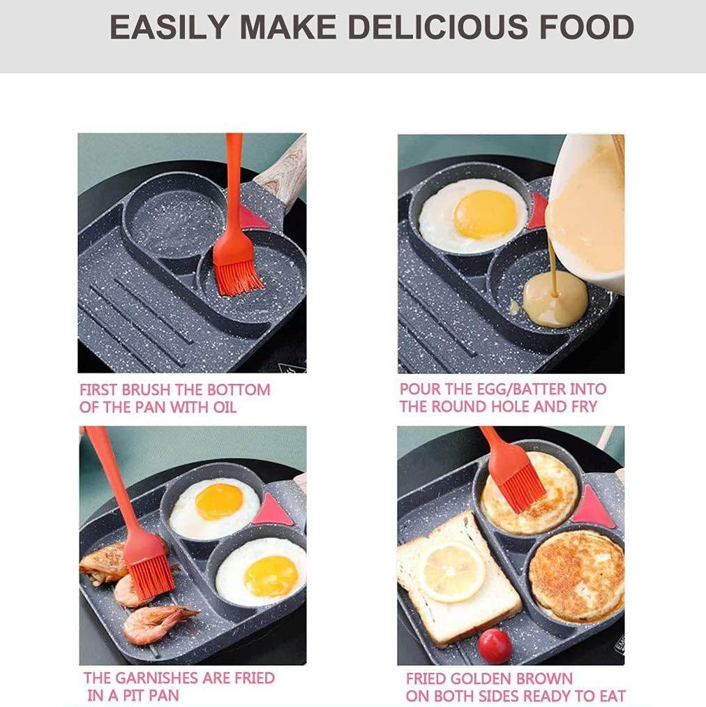 3-in-1 Nonstick Pan Divided Grill Frying Pan - CRIMARA