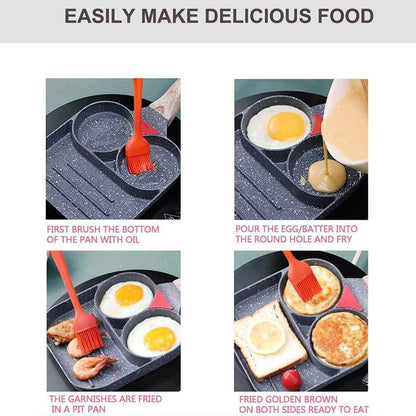 3-in-1 Nonstick Pan Divided Grill Frying Pan - CRIMARA