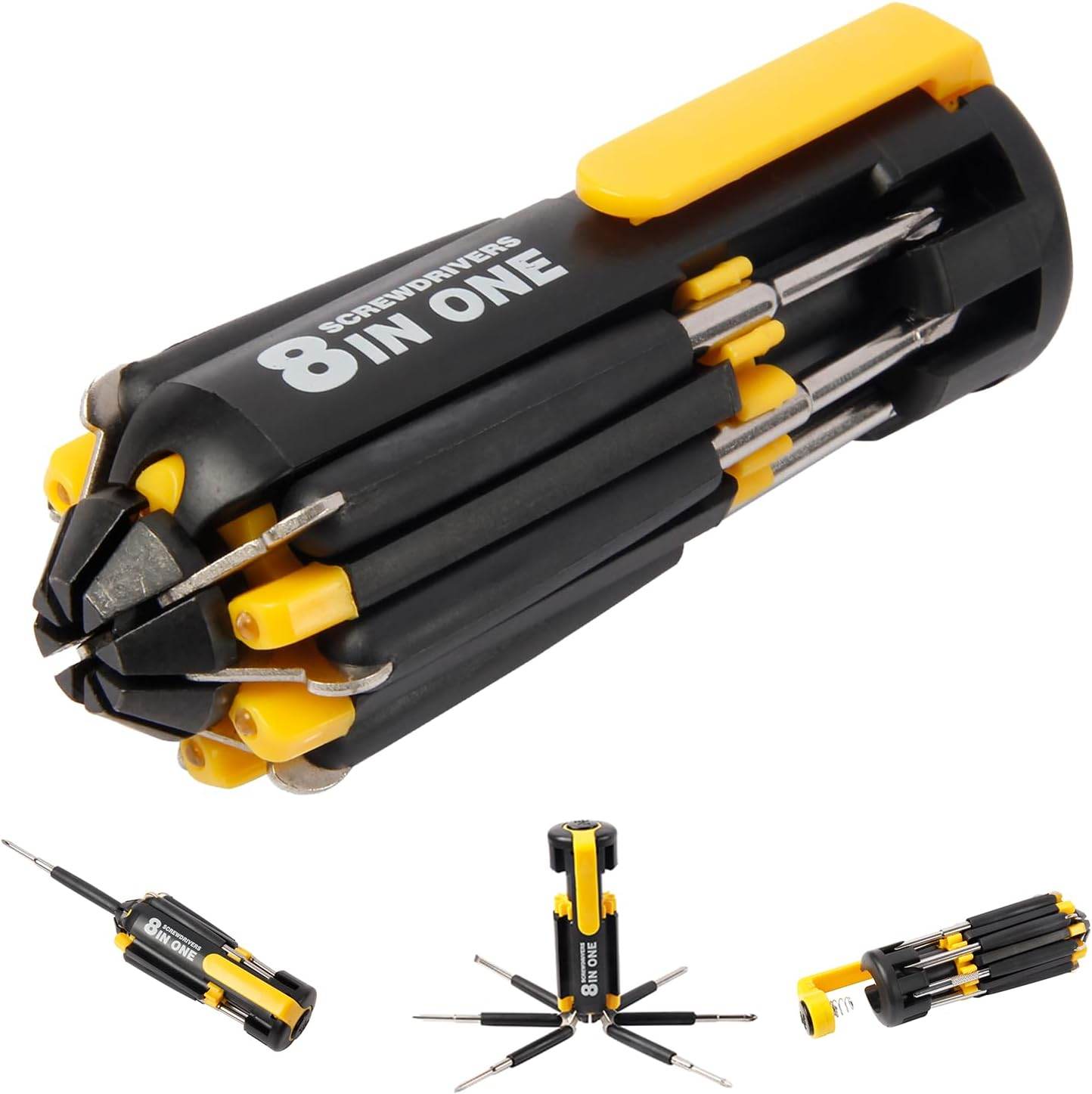 8 in 1 Screw driver with Flashlight - CRIMARA