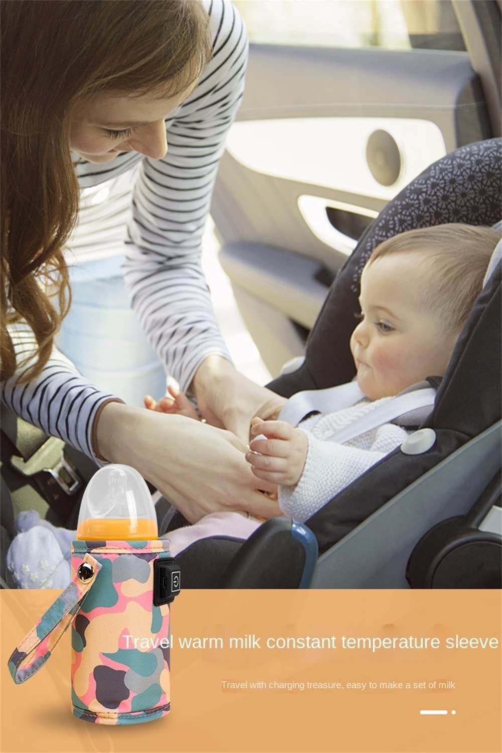USB Milk Warmer Bag - On The Go Bottle Warmer with USB Cable - CRIMARA