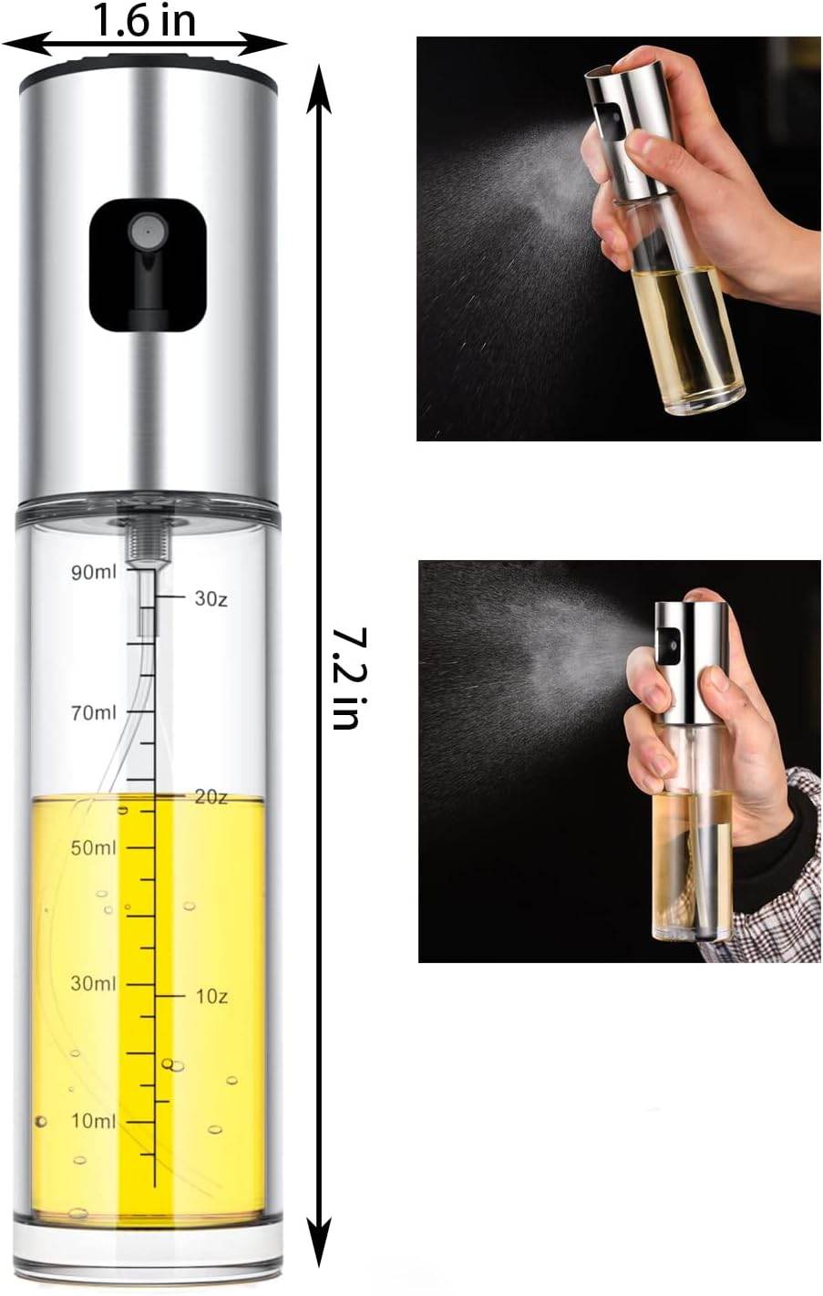 Oil Sprayer for Cooking | 100ml Olive Oil Spritzer | Perfect for Air Fryer, Salad, BBQ, Roasting - CRIMARA