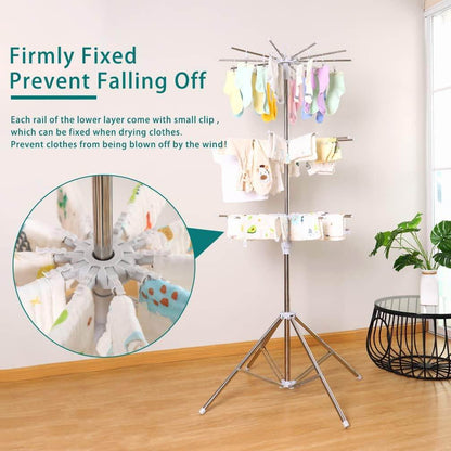 360° Clothes Drying Rack Foldable - CRIMARA