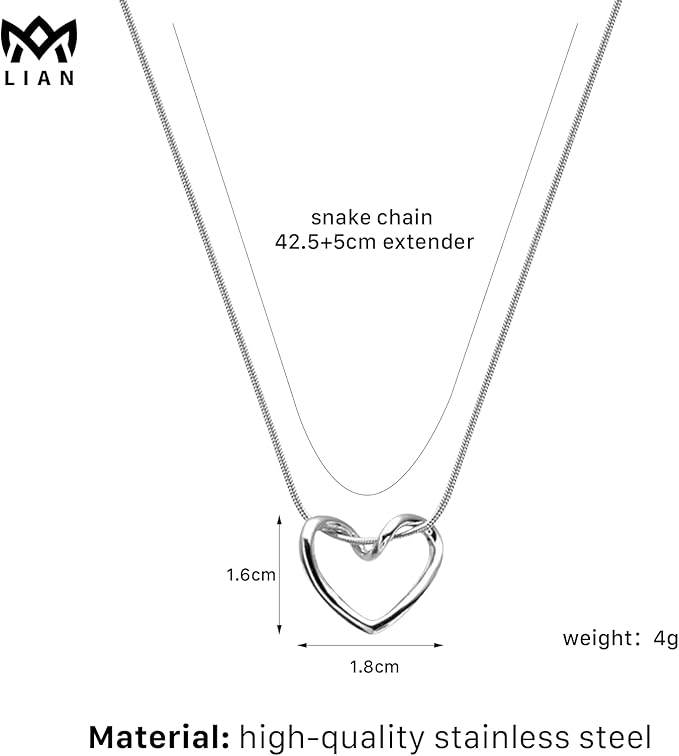 Elegant Heart Pendant Necklace - CRIMARA