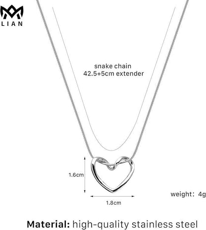 Elegant Heart Pendant Necklace - CRIMARA