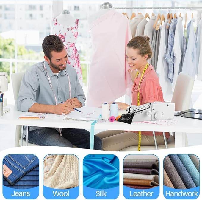 Portable Handheld Sewing Machine - Cordless, Mini, with Accessories Kit - CRIMARA