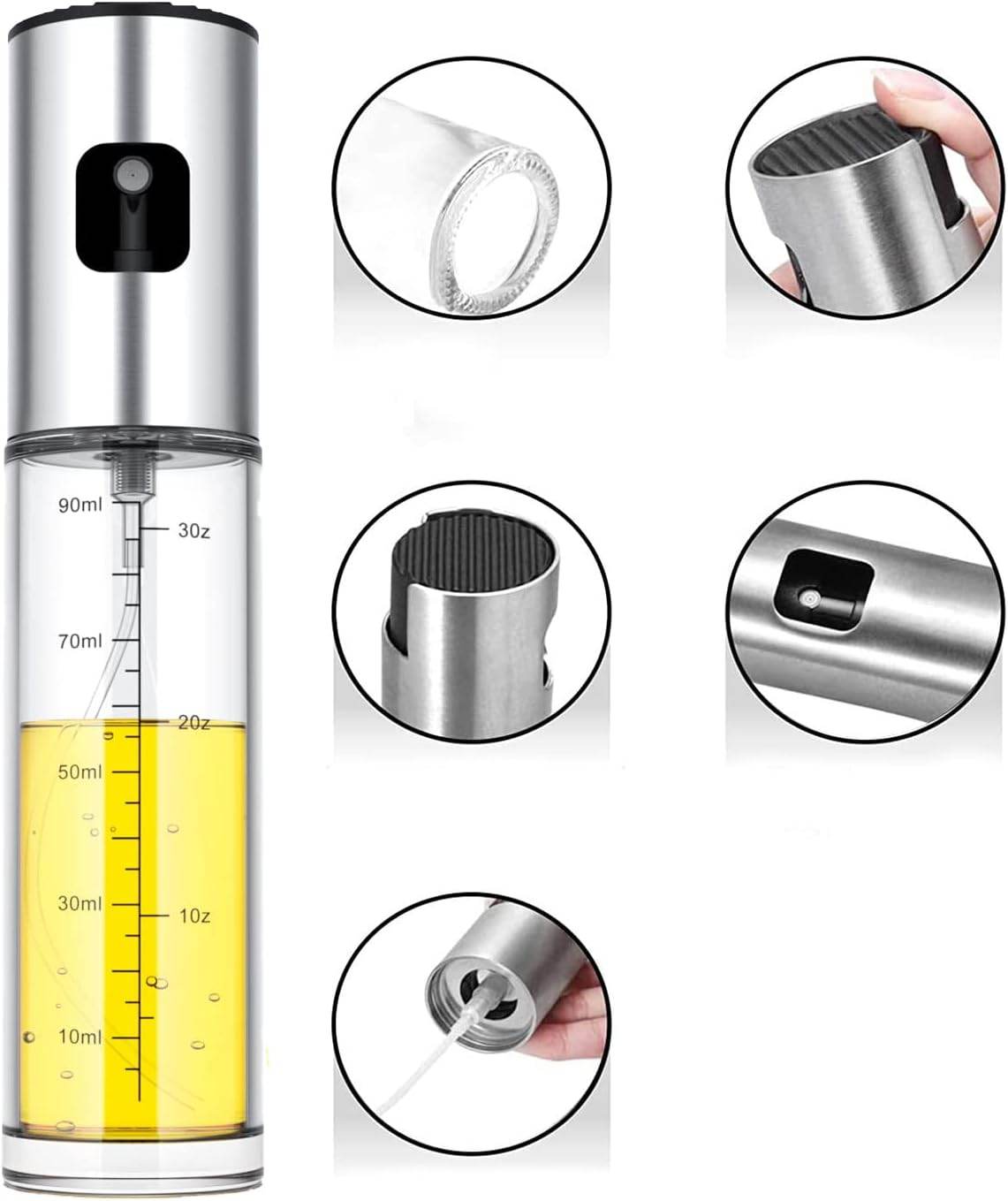 Oil Sprayer for Cooking | 100ml Olive Oil Spritzer | Perfect for Air Fryer, Salad, BBQ, Roasting - CRIMARA