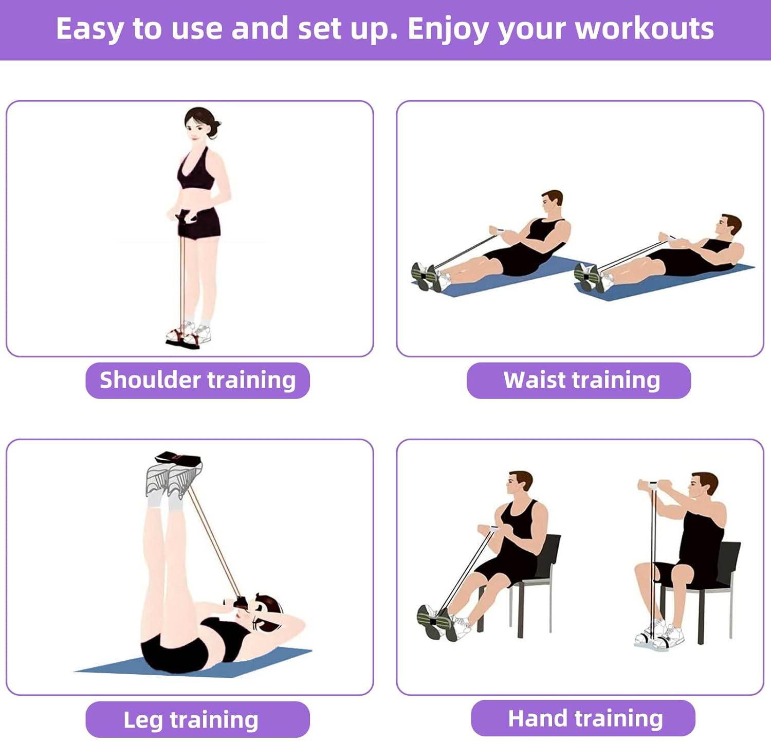 Portable Resistance Band Sit-Up Trainer – Full Body Workout - CRIMARA