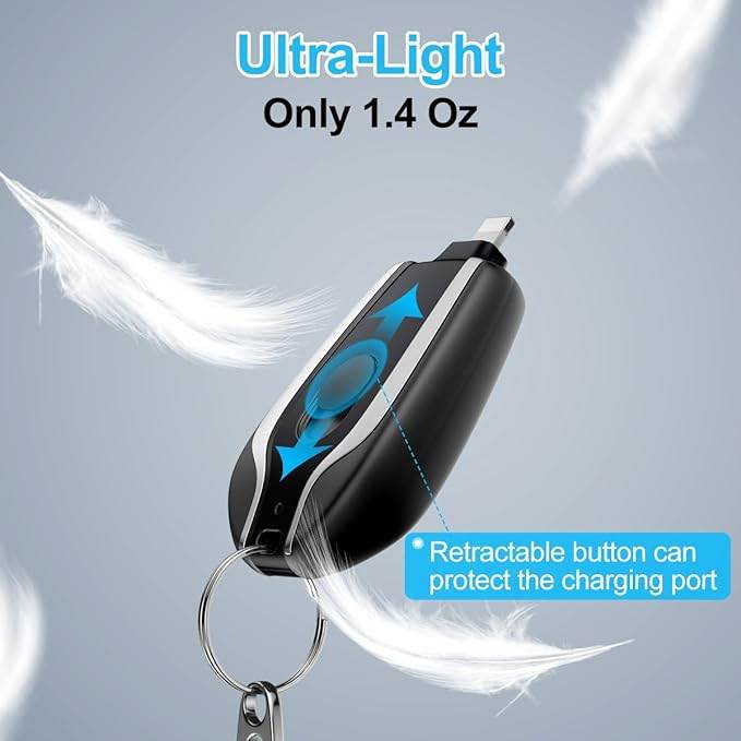 Keychain Power Bank - 1500mAh - Type C - CRIMARA