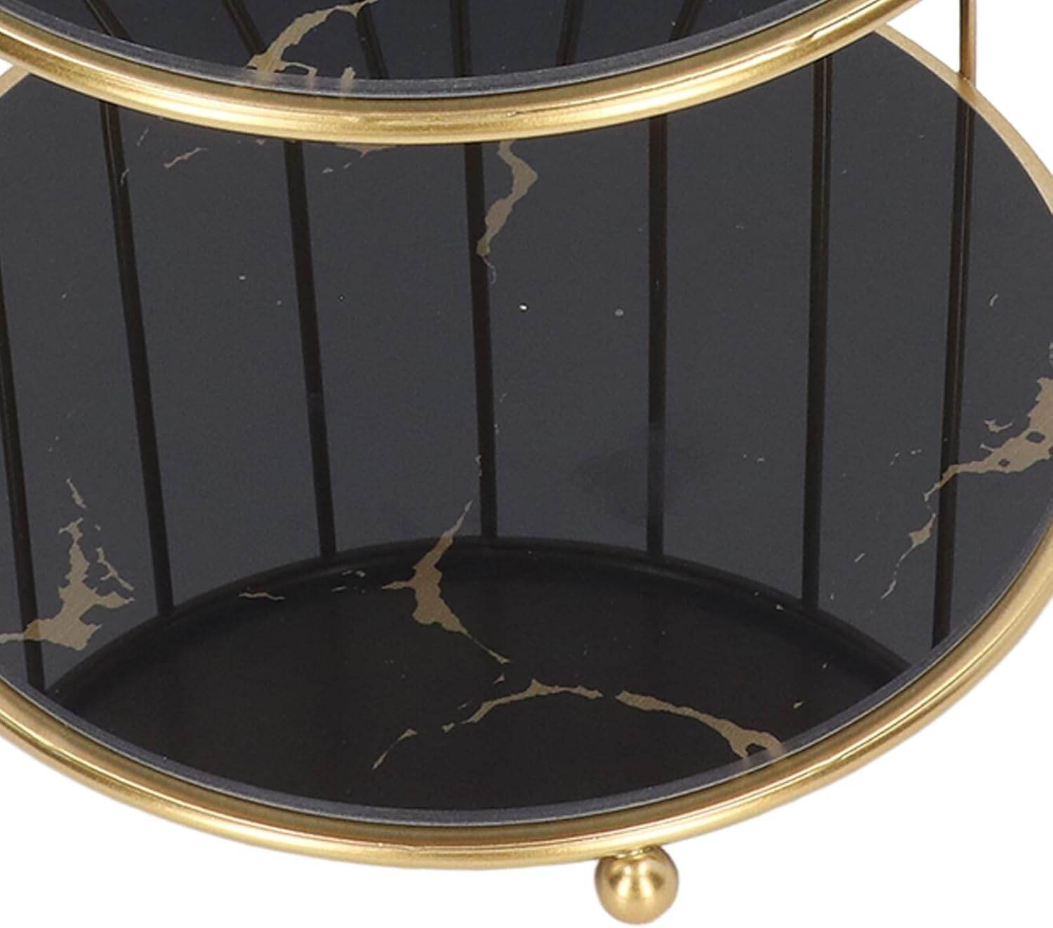 Birdcage-Style Double Layer Metal Vanity Storage Rack – Space-Saving Organizer for Vanity, Bathroom, Countertop & Dressing Table - CRIMARA