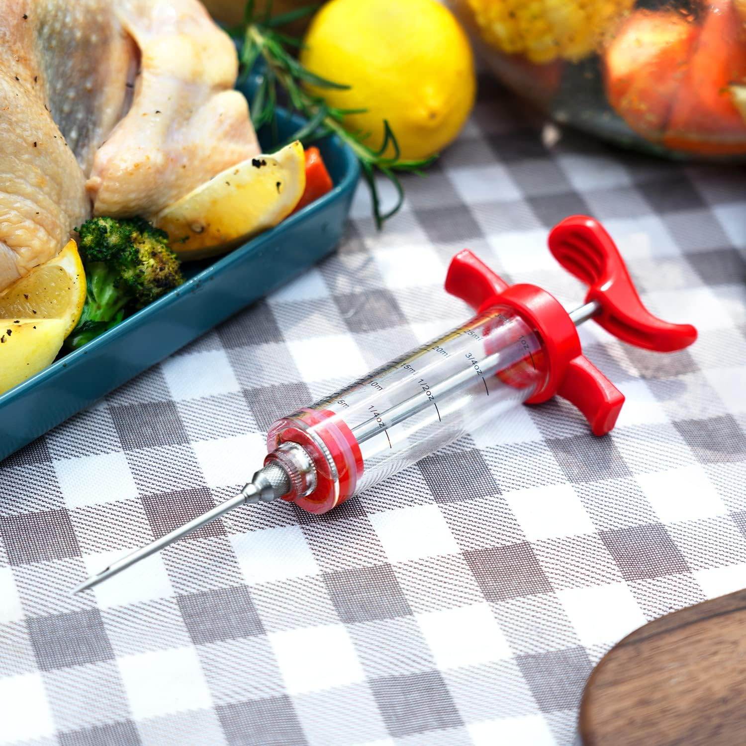 Meat Injection Stainless Steel - BBQ Meat Marinade Flavor Seasoning Injector Needle - CRIMARA