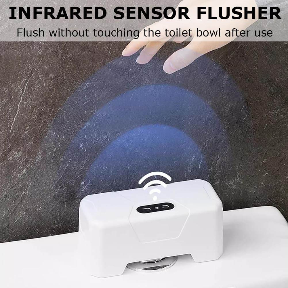 Infrared Sensor Touchless Toilet Flusher Kit – Automatic Smart Flush Button, Battery & Rechargeable Options - CRIMARA