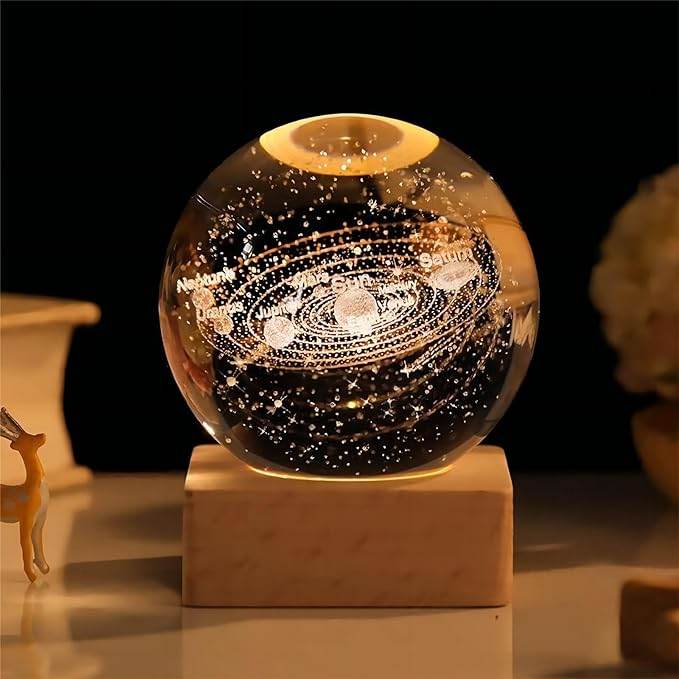 3D Planet Crystal Ball Night Lamp - CRIMARA