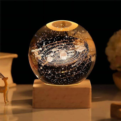 3D Planet Crystal Ball Night Lamp - CRIMARA
