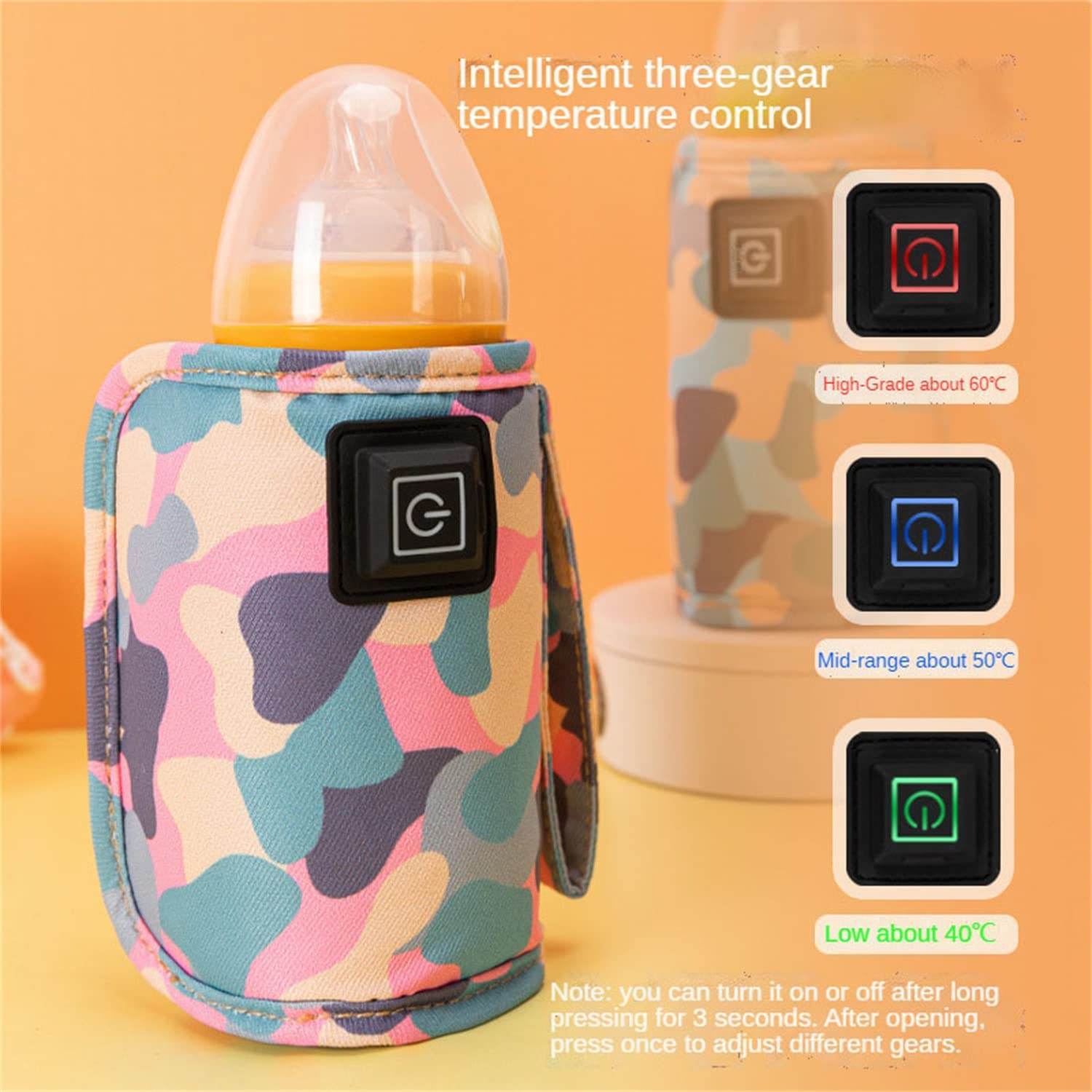 USB Milk Warmer Bag - On The Go Bottle Warmer with USB Cable - CRIMARA