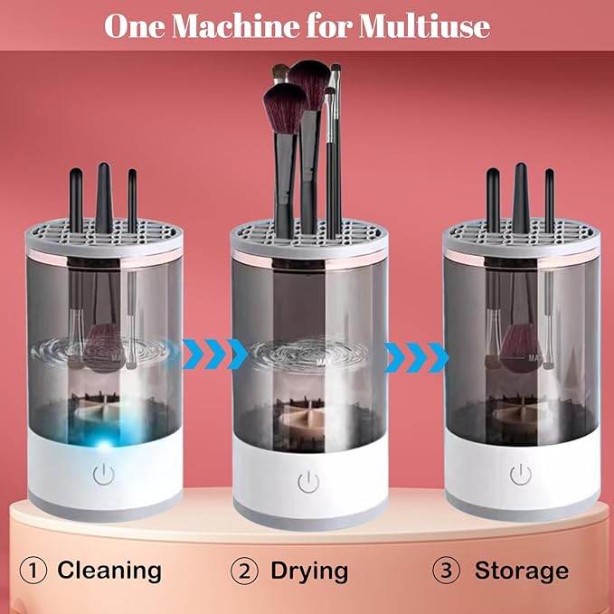3-in-1 Electric Makeup Brush Cleaner & Dryer Stand - CRIMARA