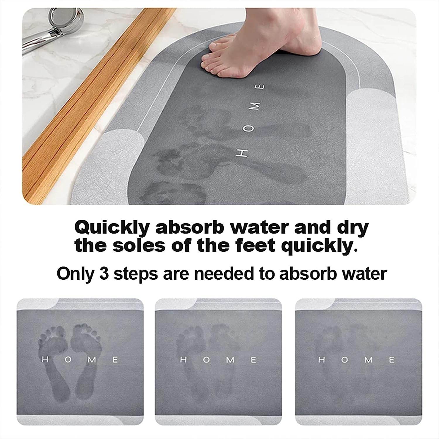 Bathroom Mat - Anti Slip Water Absorbent - CRIMARA