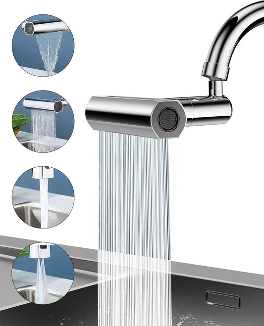 4 in 1 Waterfall Kitchen Faucet, 360°Swivel Faucet - CRIMARA