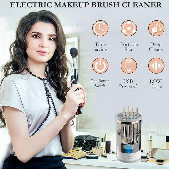 3-in-1 Electric Makeup Brush Cleaner & Dryer Stand - CRIMARA
