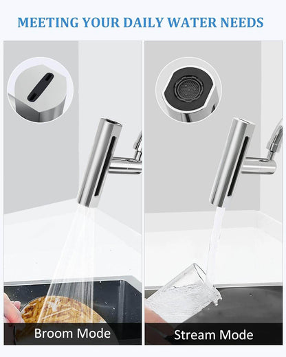 4 in 1 Waterfall Kitchen Faucet, 360°Swivel Faucet - CRIMARA