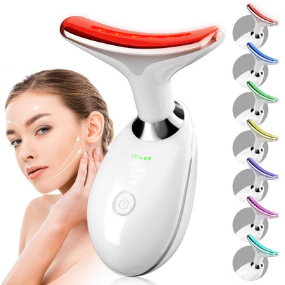 Multifunctional Face & Neck Massager – LED Light Therapy & Massage Modes for Anti-Aging & Skin Rejuvenation - CRIMARA