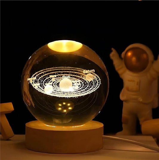 3D Planet Crystal Ball Night Lamp - CRIMARA